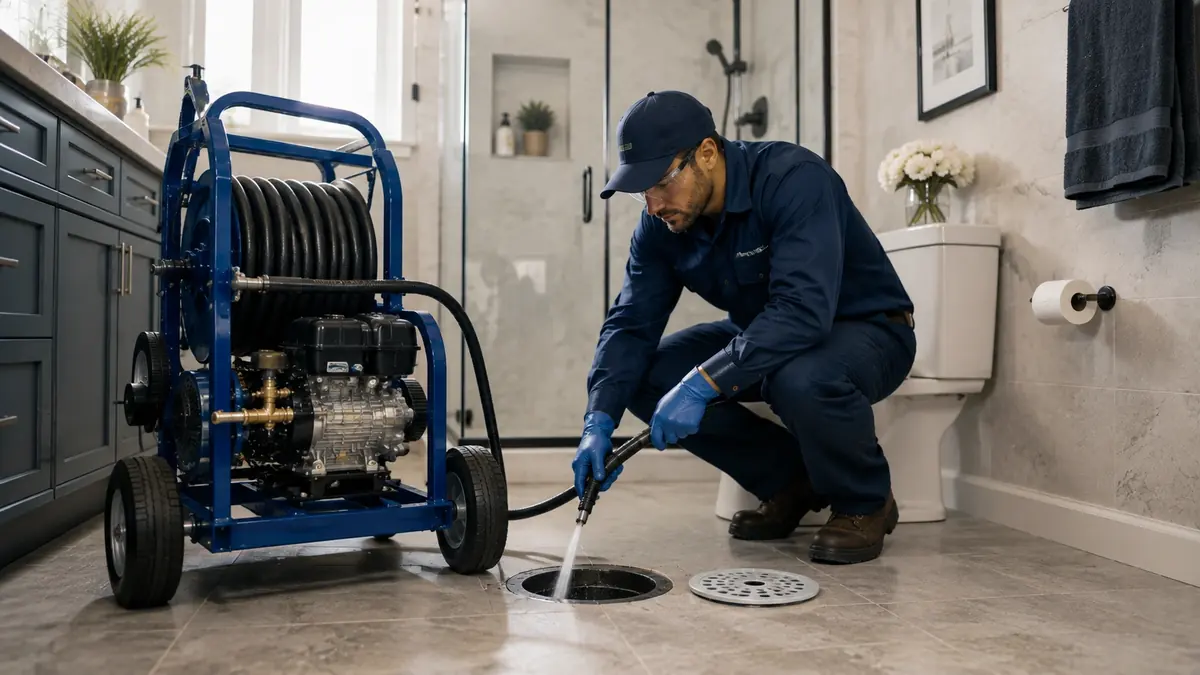 Bathroom Drain Hydro Jetting in Anaheim