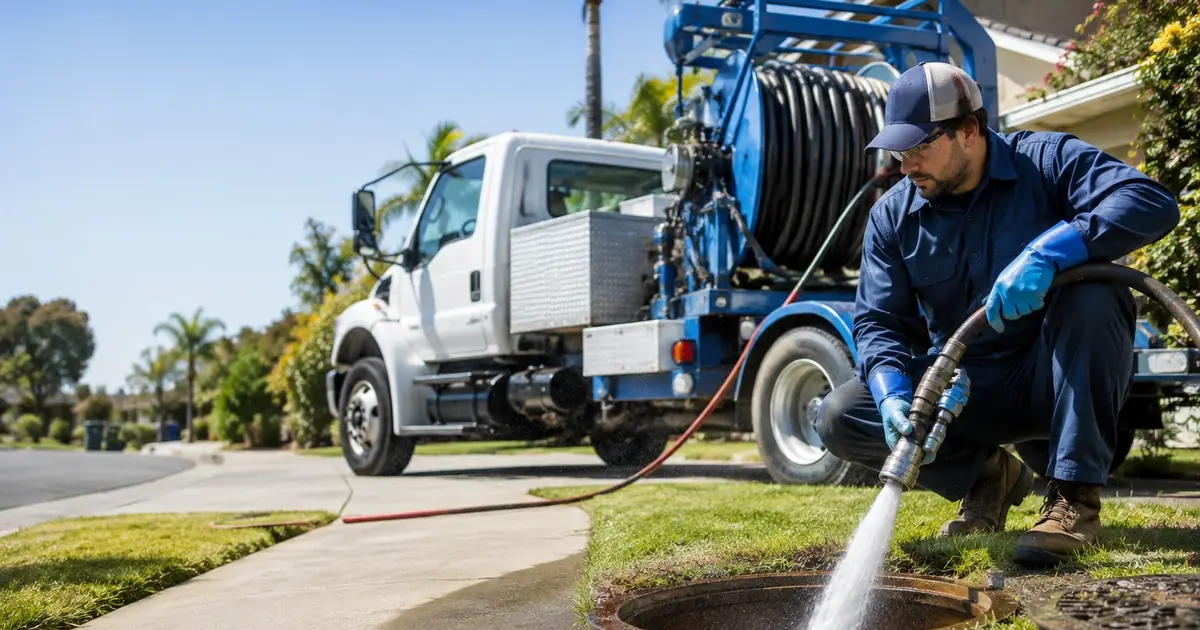 Hydro jet sewer cleaning Anaheim