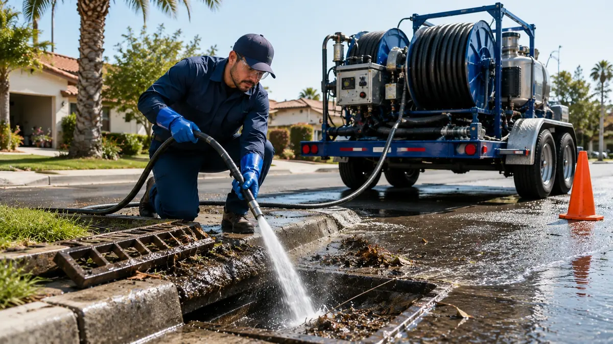 Storm Drain Hydro Jet Cleaning in Anaheim